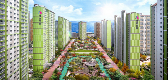 창원월영 마린애시앙 중앙광장.   부영주택 제공